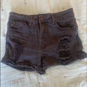 Black Ripped Shorts